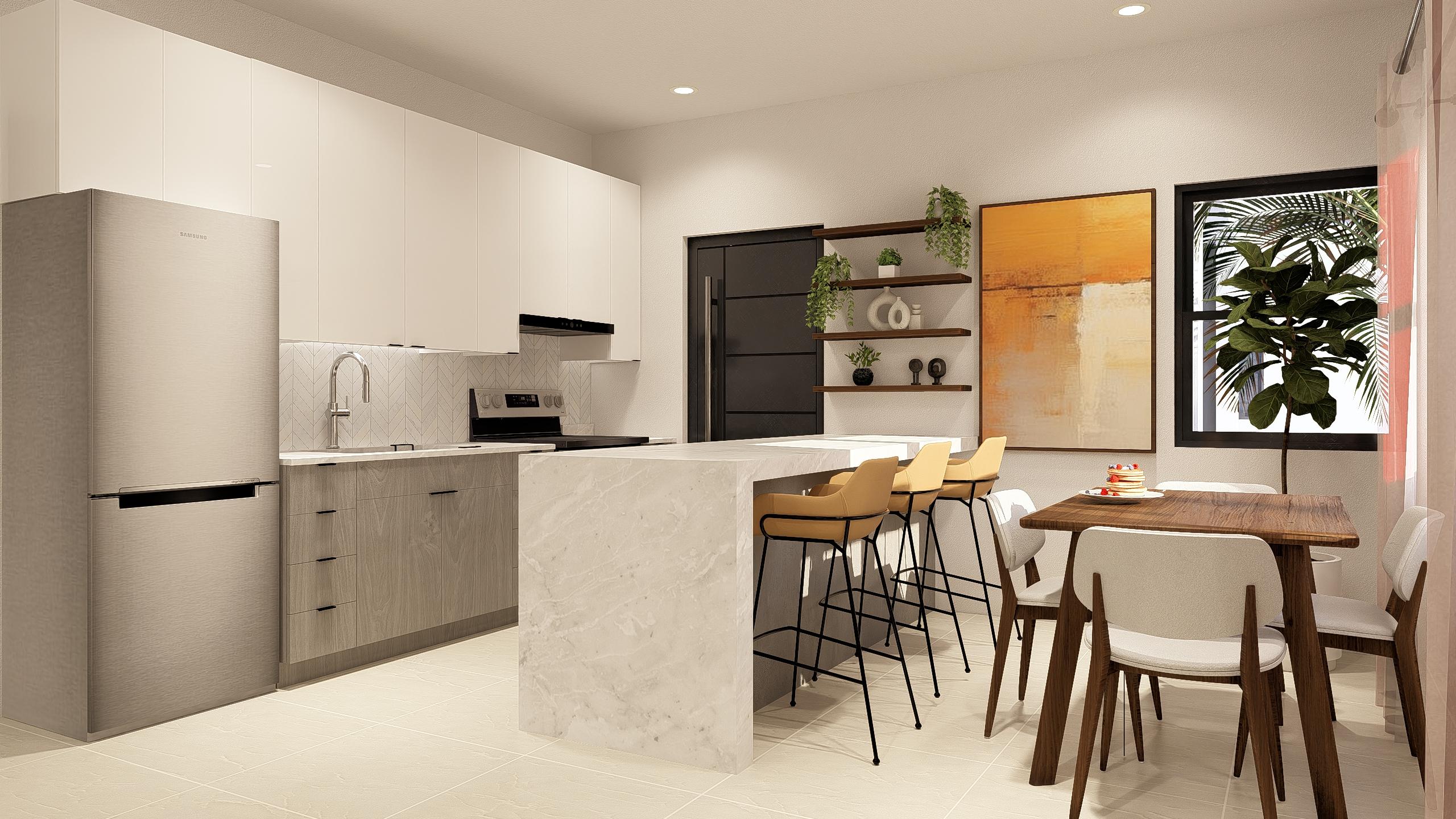 Kitchen and dining