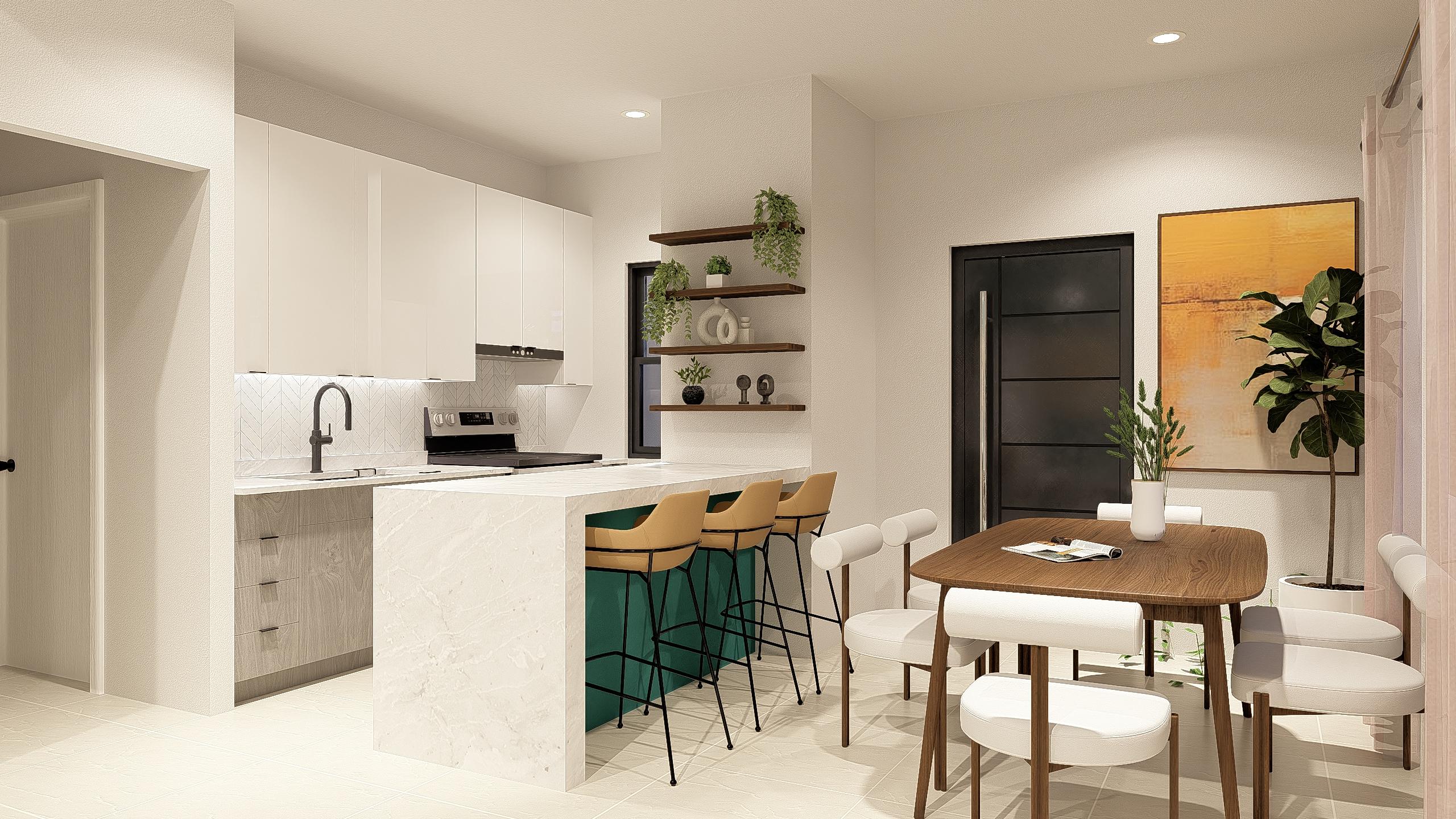 Kitchen and dining